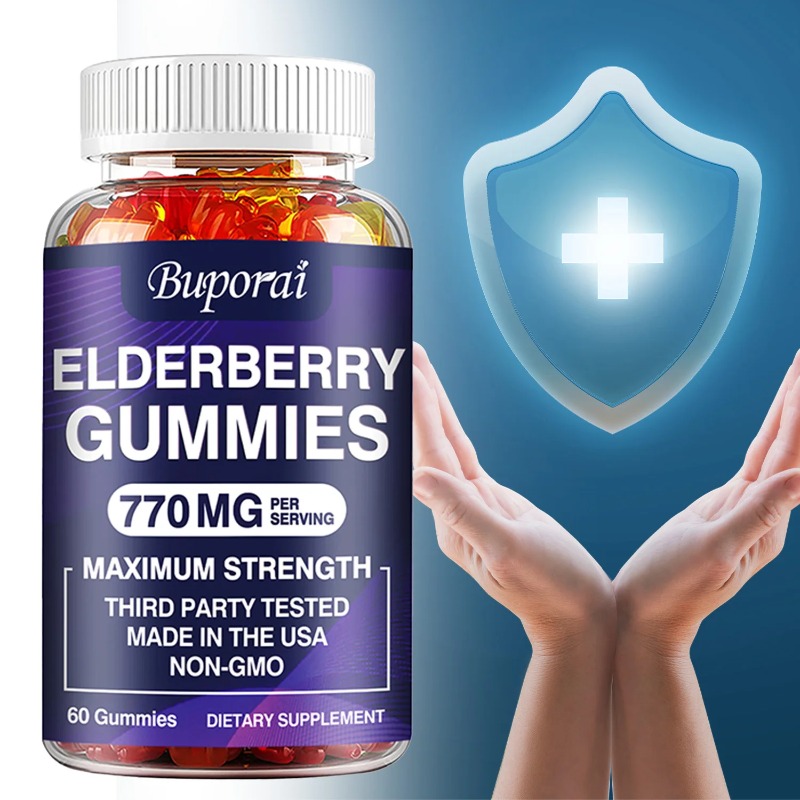 Health And Wellness Promotion - Elderberry Gummies - Antioxidants, Nutrient Absorption,