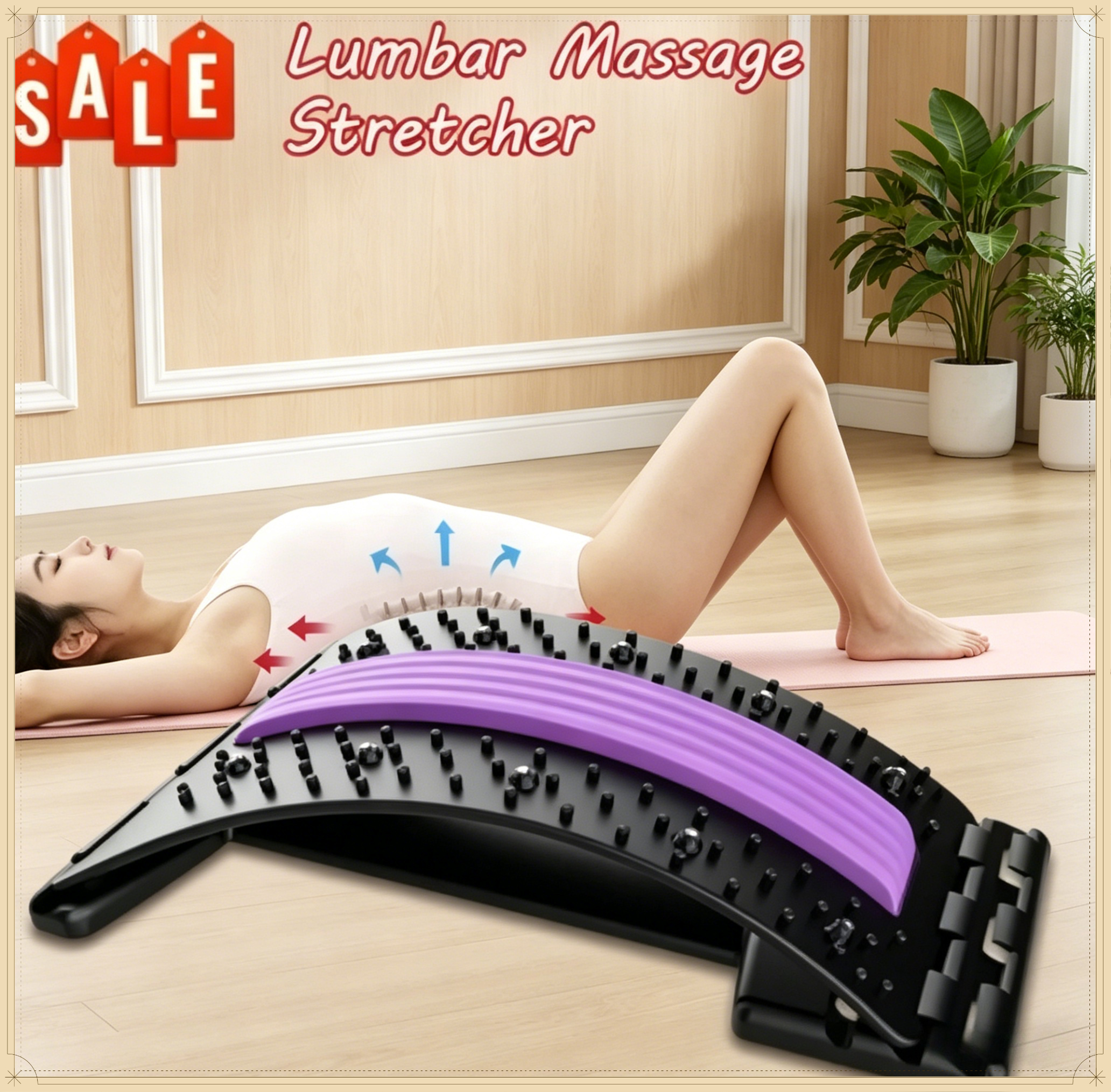 Health Wellness Fitness - Yoga Fitness Back Stretching Tool Household