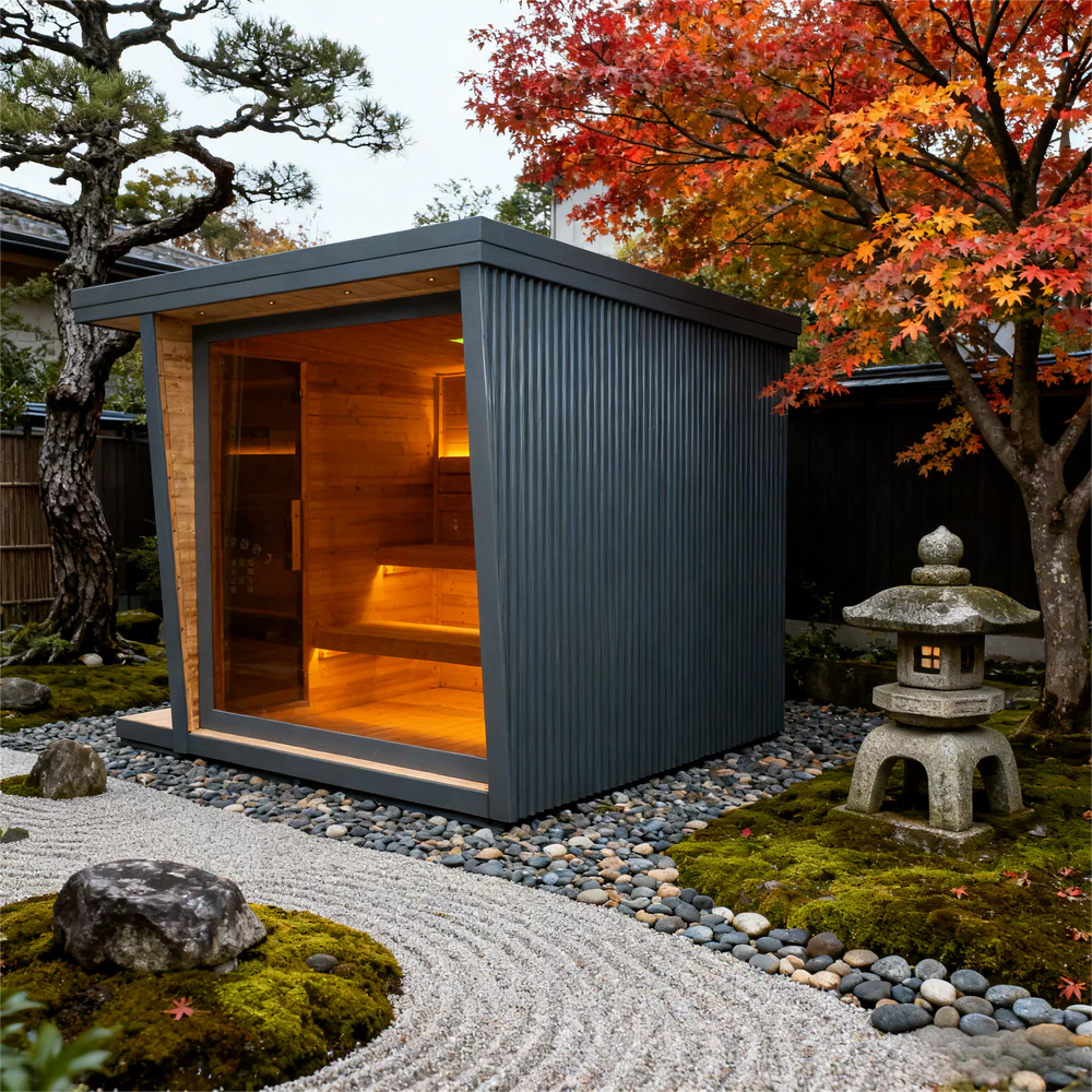 Health Wellness Spa - Custom Made Gray Outdoor Modern Dry