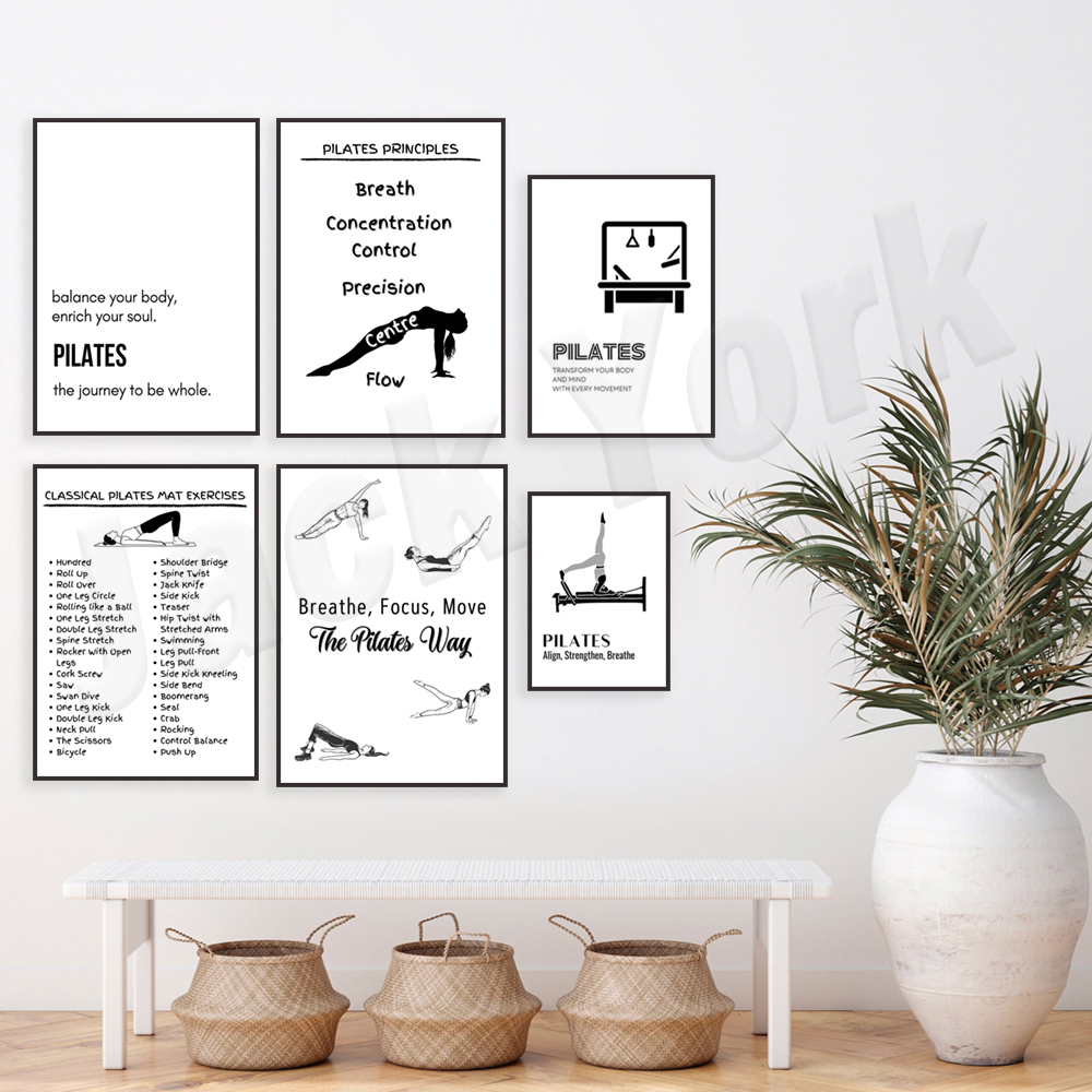 Pilates poses, pilates princip - огляд і ціна Health Wellness Poster