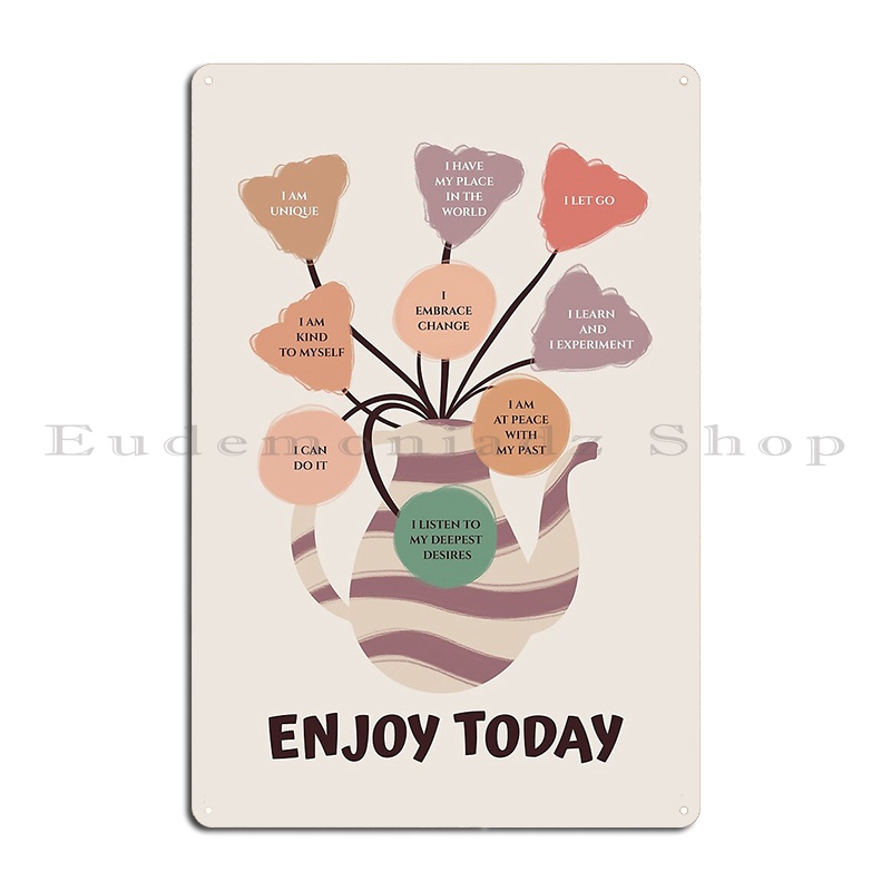 Positive Affirmation Floral Ar - огляд і ціна Health Wellness Poster